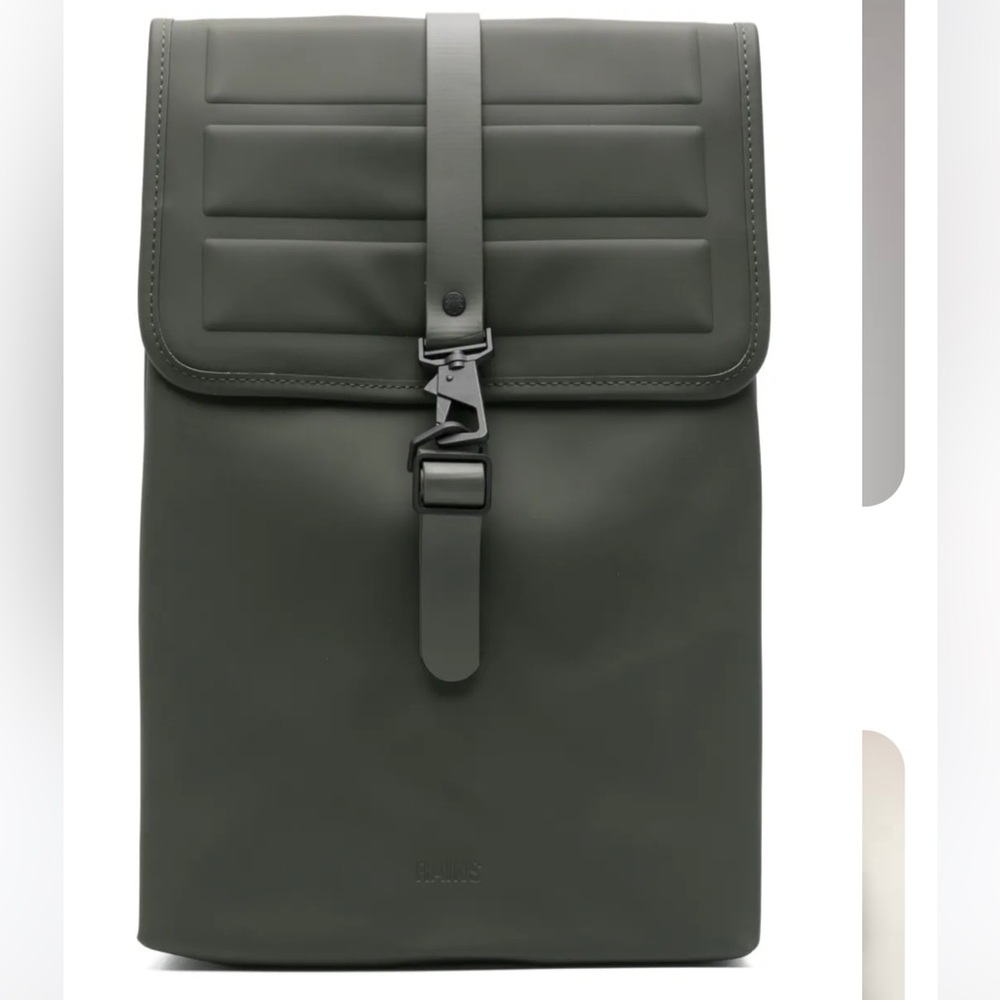 Rains Green Urban Backpack Minimalist Design Backpack / Rucksack
